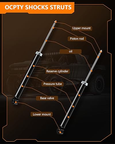 Miniatura 7 de OCPTY Amortiguador trasero puntales kit de suspensión de repuesto apto para 2014 2015 2016 2017 2018 para Mazda para CX-5 3440013