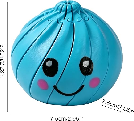 Fidget Dumpling, Sensory Squíshy Toy, Stress Pópper Bao