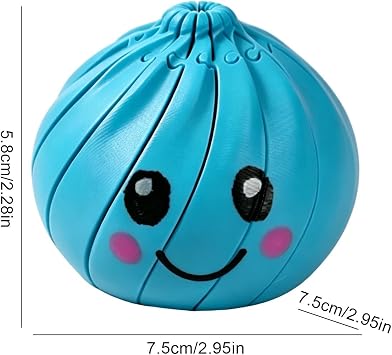 Fidget Dumpling, Sensory Squíshy Toy, Stress Pópper Bao