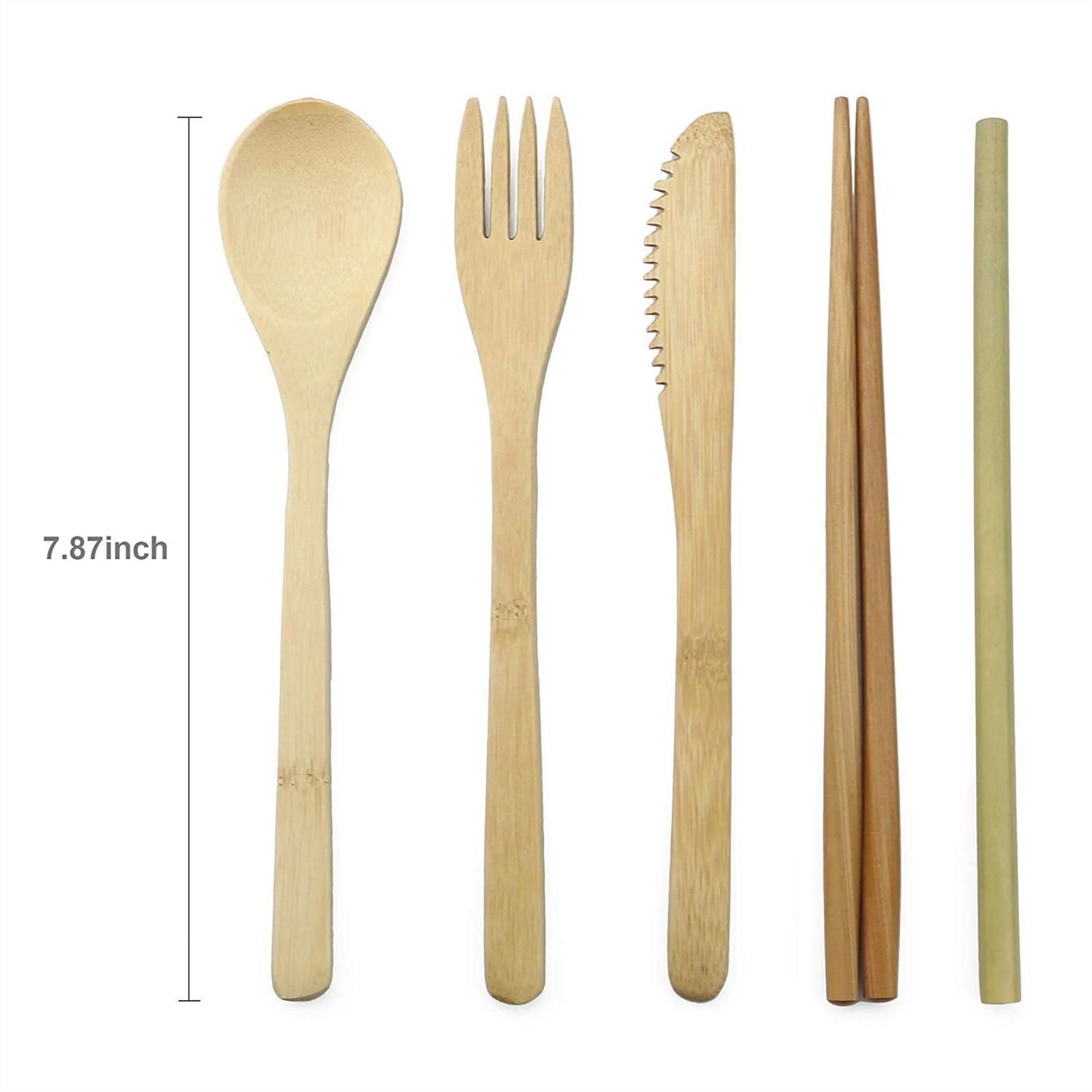 Ensemble de Couverts Japonais Portables et écologiques en Bambou, 7 pièces, pour fête, hôtel, Bar, Maison, fête, Exceptionnel
