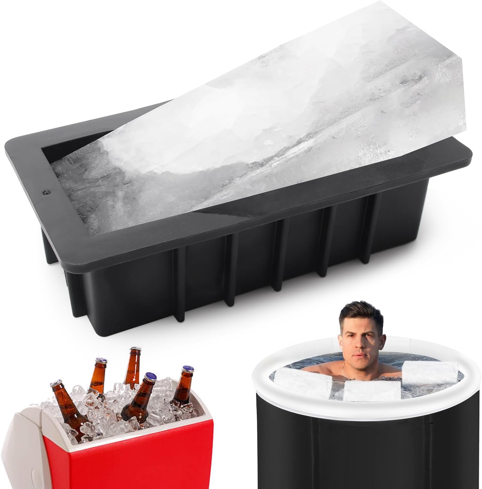 Amazon.com: Susukkie Extra Large Ice Block Mold for Ice Bath ...