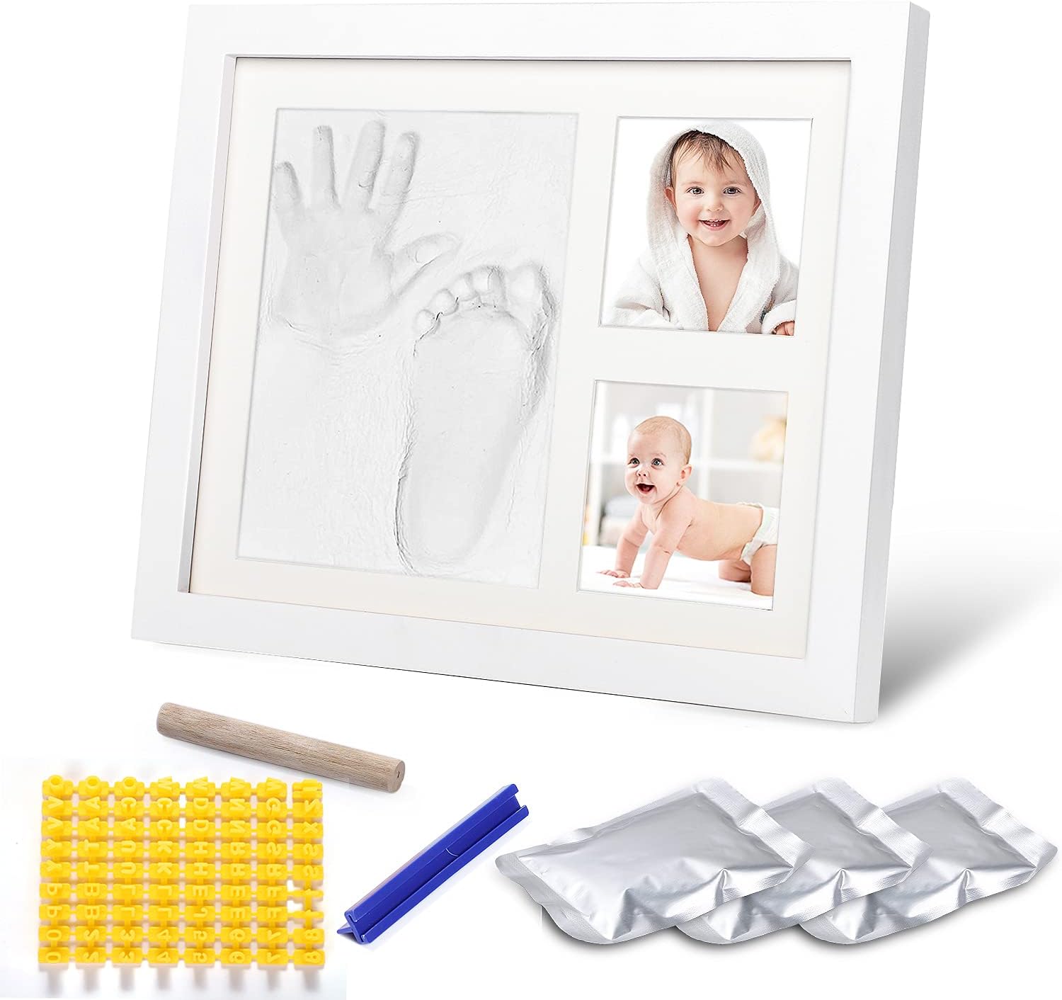 Baby Handprint and Footprint Kit, Etercycle Baby Photo Frame Clay Kit