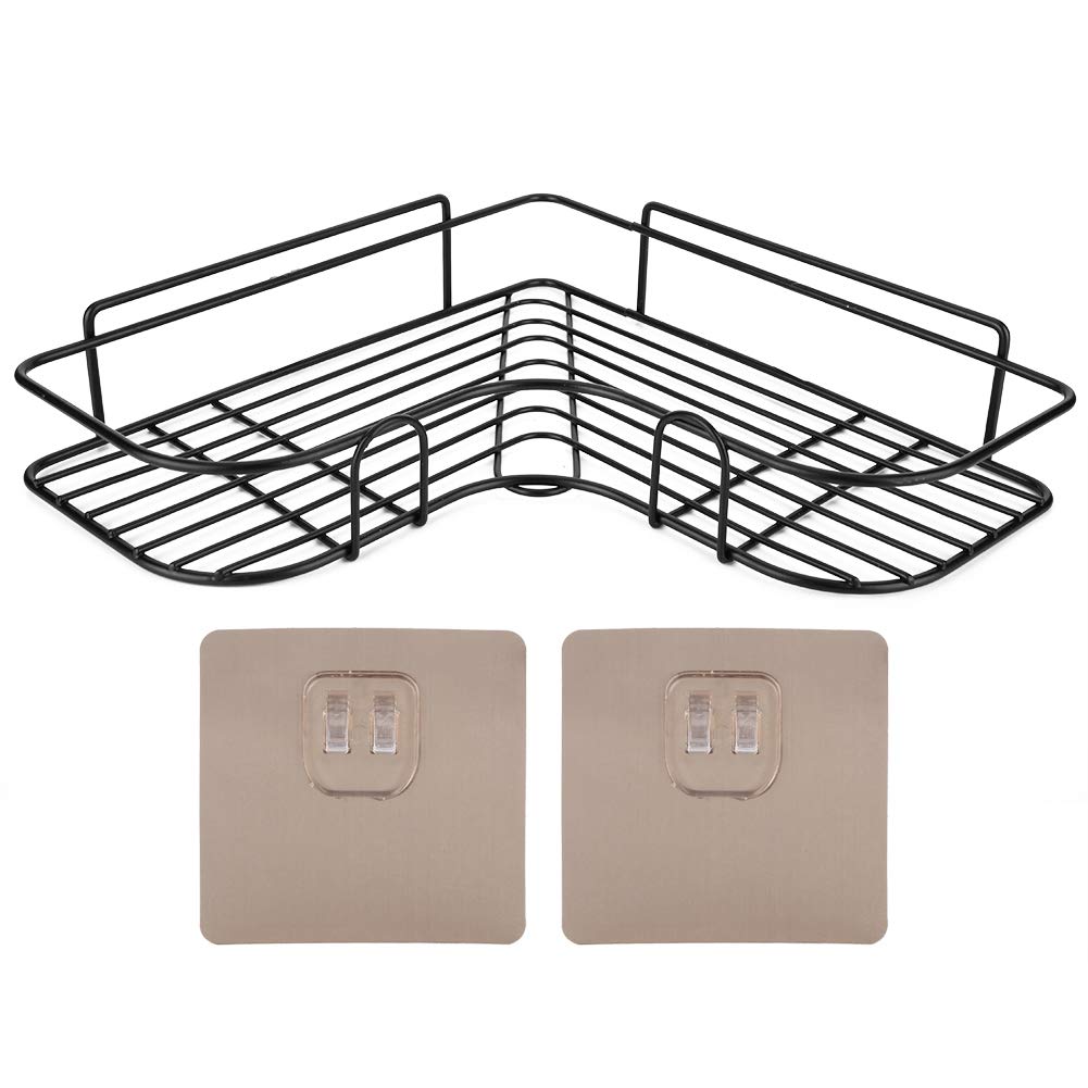 Corner Shower Caddy Iron Wall Mounted Bathroom Kitchen Organizer Storage Shelf for Bathroom Toiletry Storage No Drilling