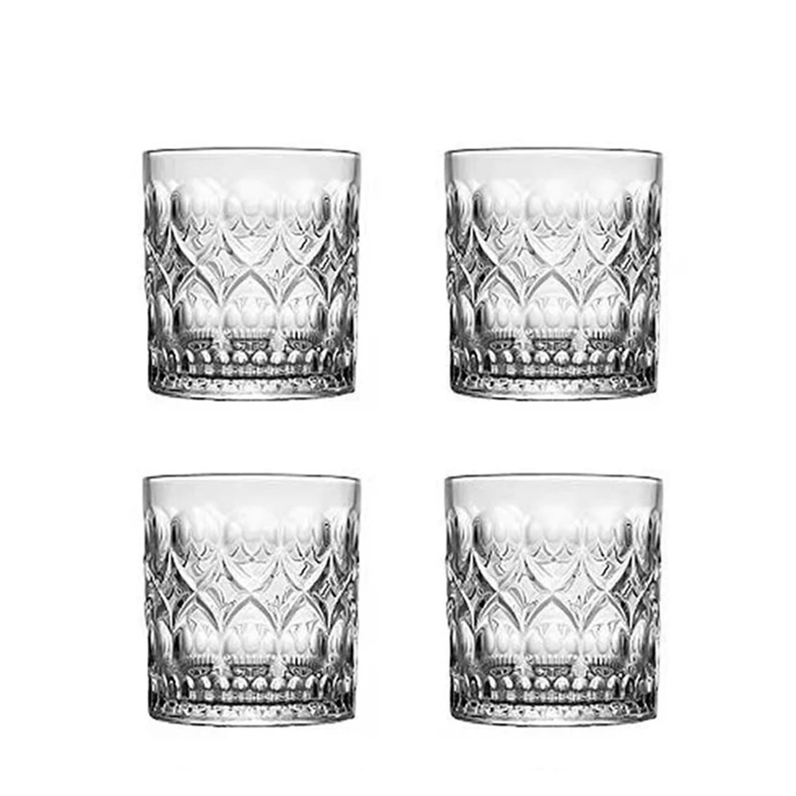 Kristallgläser Weingläser-Set, 360 ml, Trinkgeschirr, Glasbecher, Bar, klassisches Kristallglas, transparent, Bierbecher, Retro, einfarbig, Reliefbecher
