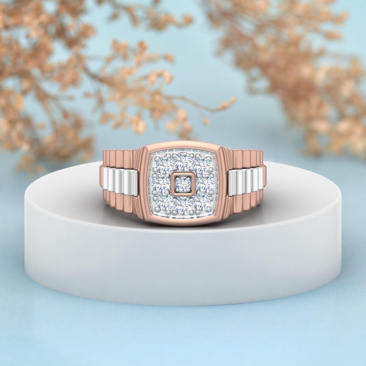 1/2 Carat Men's Diamond Wedding Band Ring in 14K Gold (SI1-SI2 Clarity)