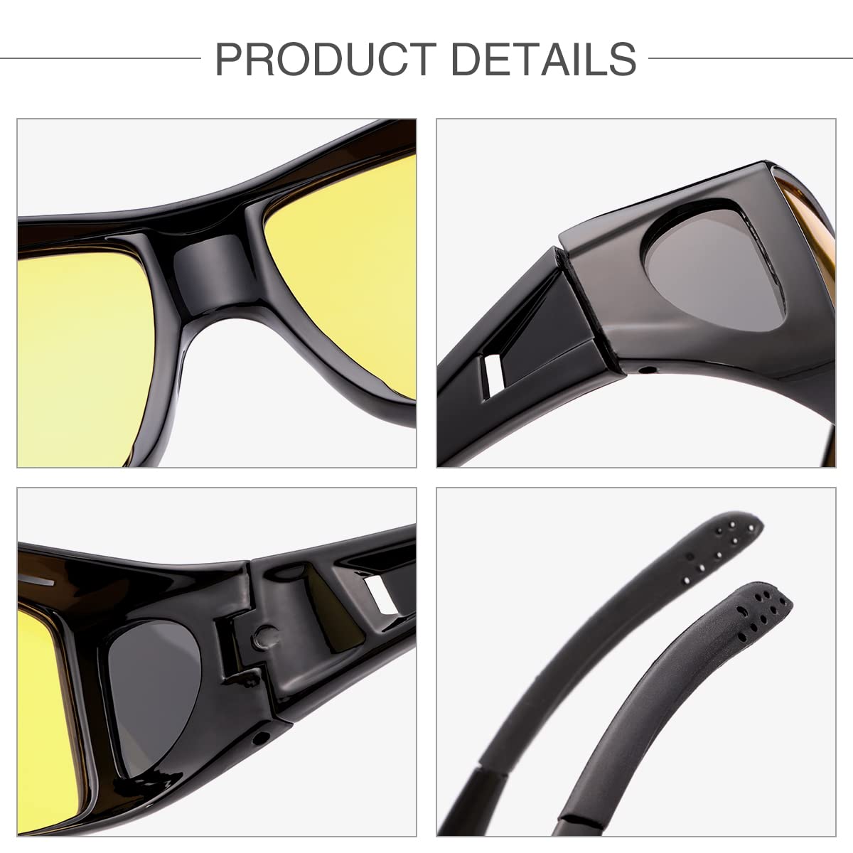 YIMI Rundum-Sonnenbrille, polarisierte Gläser zum Tragen über Korrektionsbrillen, passen über normale Brillen mit 100% UV-Schutz