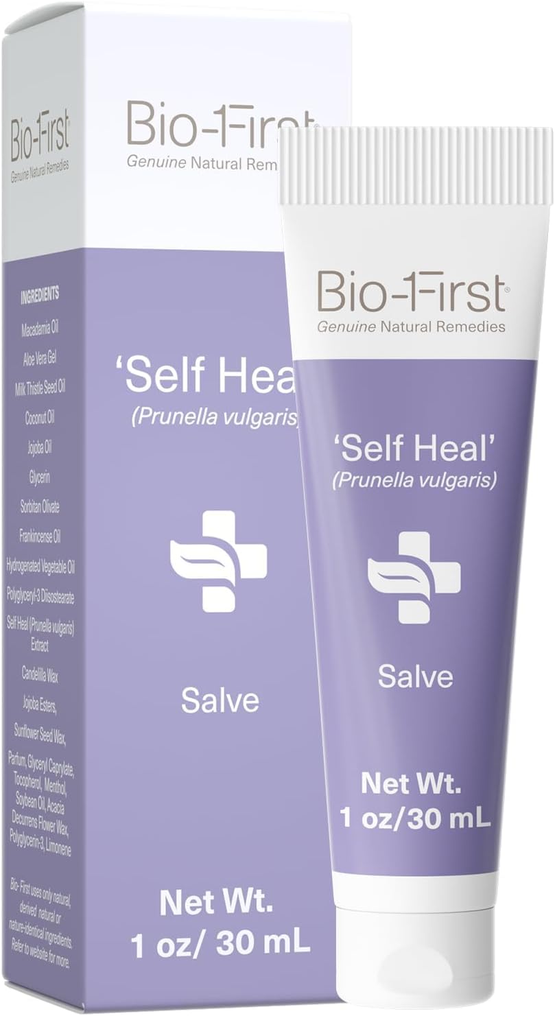 'Self Heal' Salve Natural First Aid Multi-Purpose - Aloe Vera Wound Care, Burn, Cuts, Bug Bites, & Itching - Non Toxic - Vegan - Gluten Free - for Adults & Kids - 30 ml