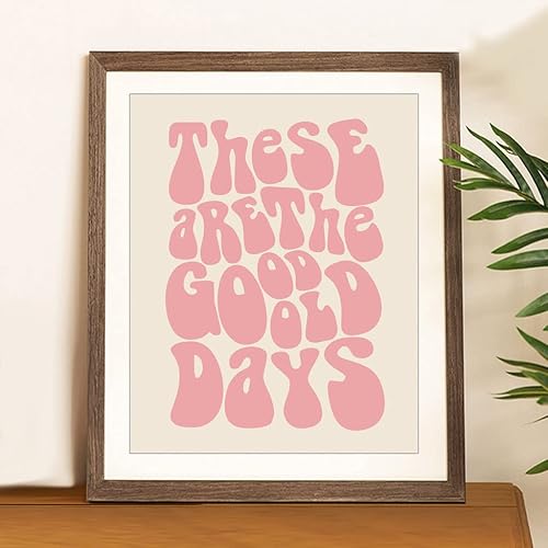 Miniatura 3 de These Are The Good Old Days, 70s Art Print, Trendy Wall Art, Funky Wall Art, Above Couch Art, Boho Wall Prints Trendy, Retro Typography Wall Art,