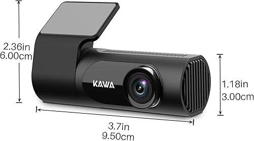 Miniatura 8 de KAWA Dash Cam 2K, cámara WiFi para tablero de automóviles 1440P con control de voz manos libres, visión nocturna, mini cámara frontal oculta,