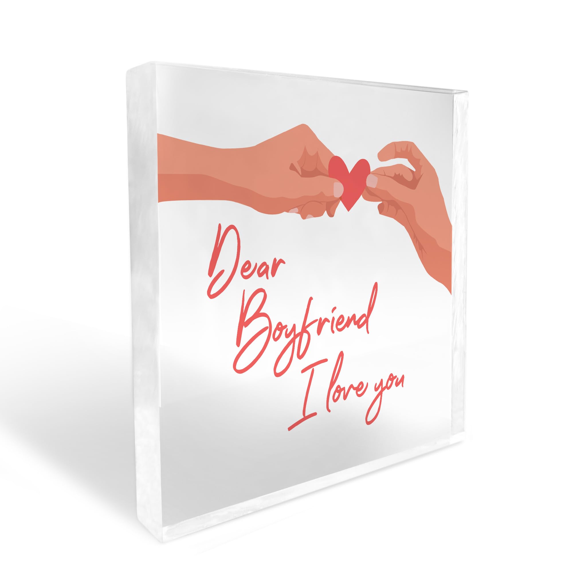 Red Ocean Dear Boyfriend I Love You Cute Romantic Anniversary Valentines Day Gift For Him