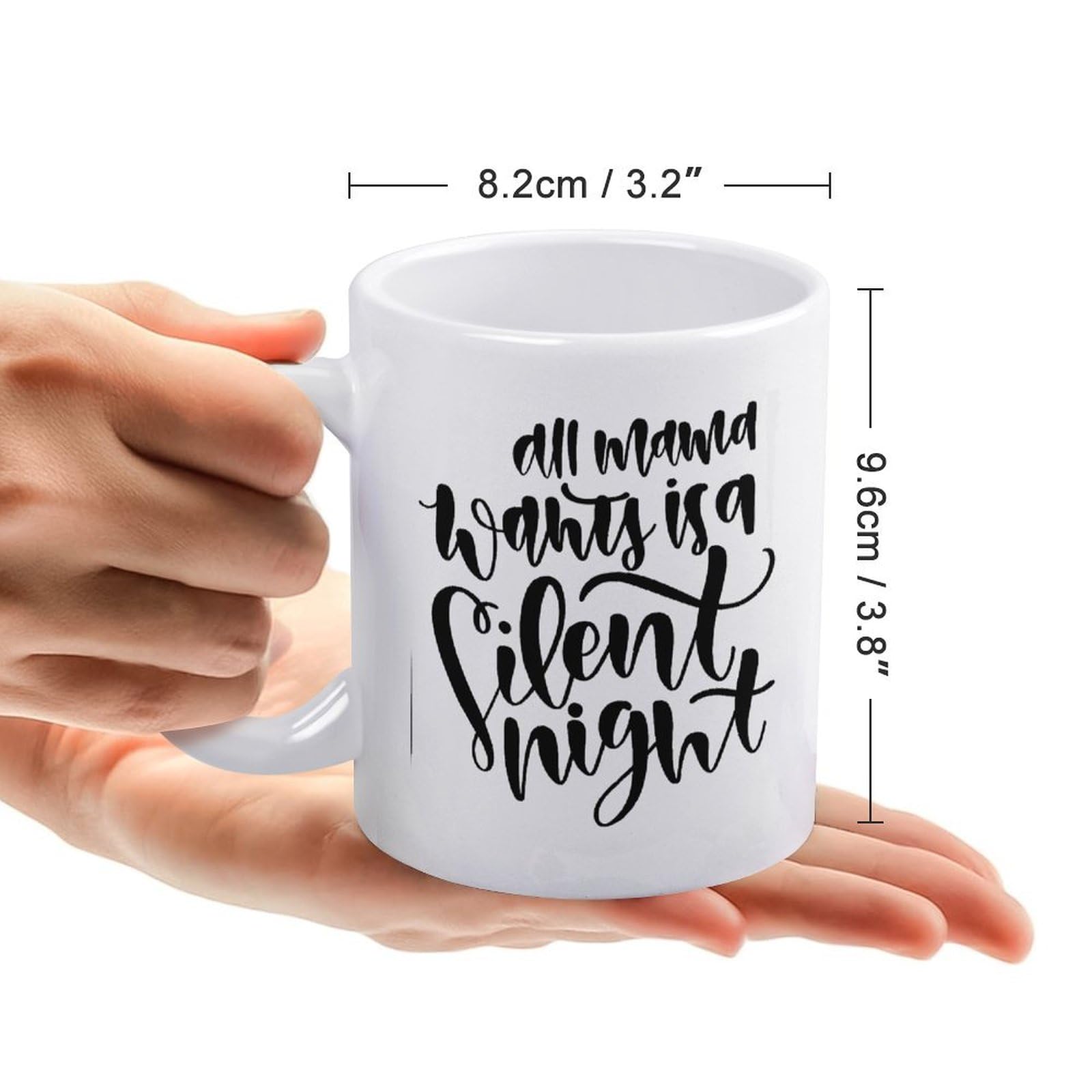 Amazon.com: All Mama Wants Is A Silent Night - 11 Oz Ceramic Coffee Mug -  White Mug Gift For Women Or Men - Funny Holiday Office Gifts For Bosses,  Employees, Co-Workers, Family