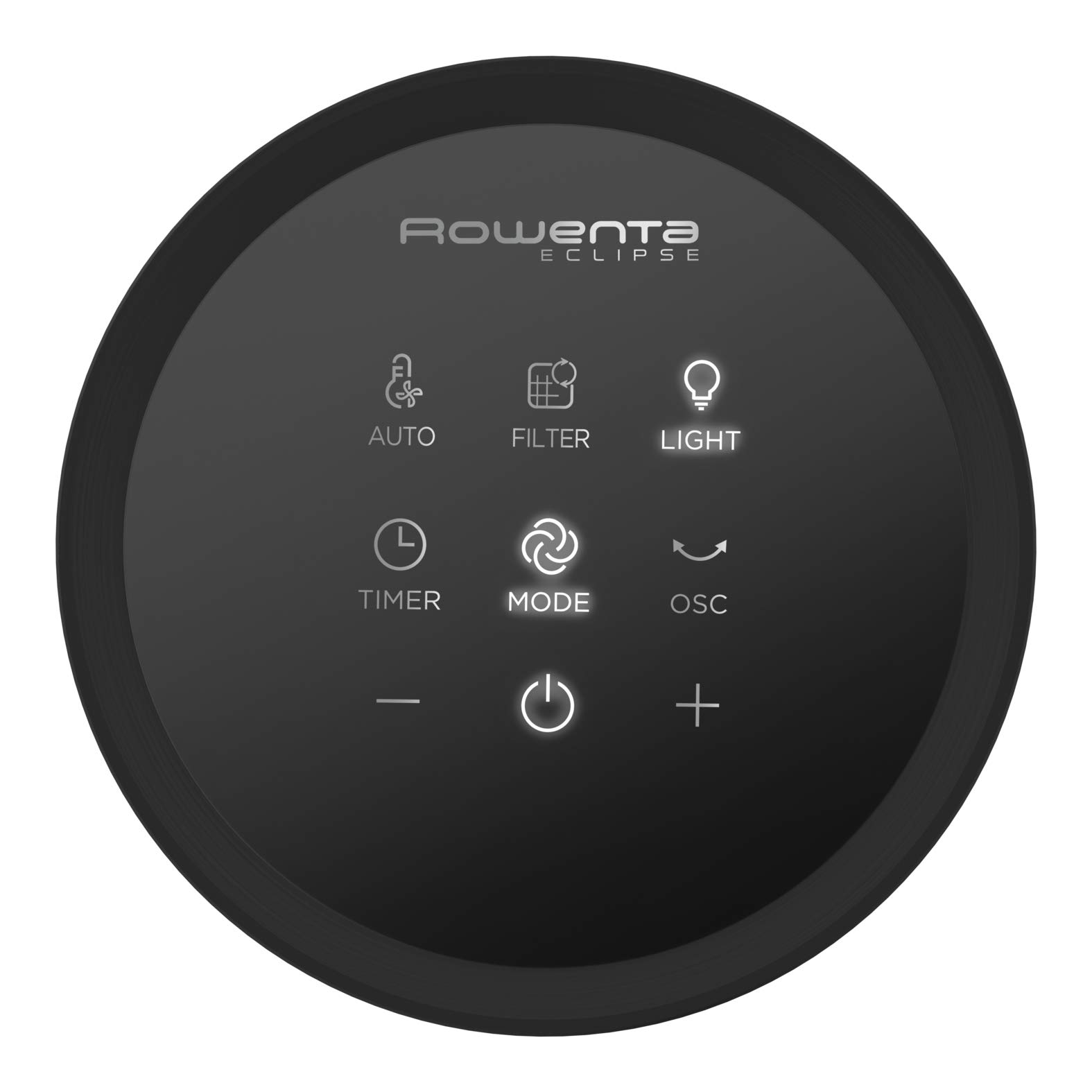 Rowenta Eclipse 2in1 Luftreinigungsventilator, Ventilator und Luftreiniger, bis zu 99,95% der Feinpartikel, Luftstrom bis 8m, Oszillation, 12 Geschwindigkeiten, Nacht-Modus, QU5030F0