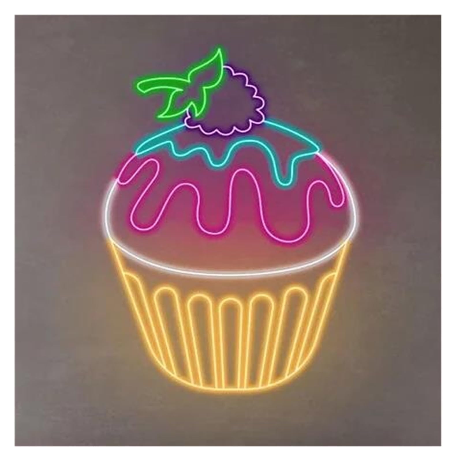 Shouxi A Sign Lamp Cupcake Neon Sign For Dessert Shops, Bakeries, Party Wall Decorative Lamps Usb Powered 40Cm(A)