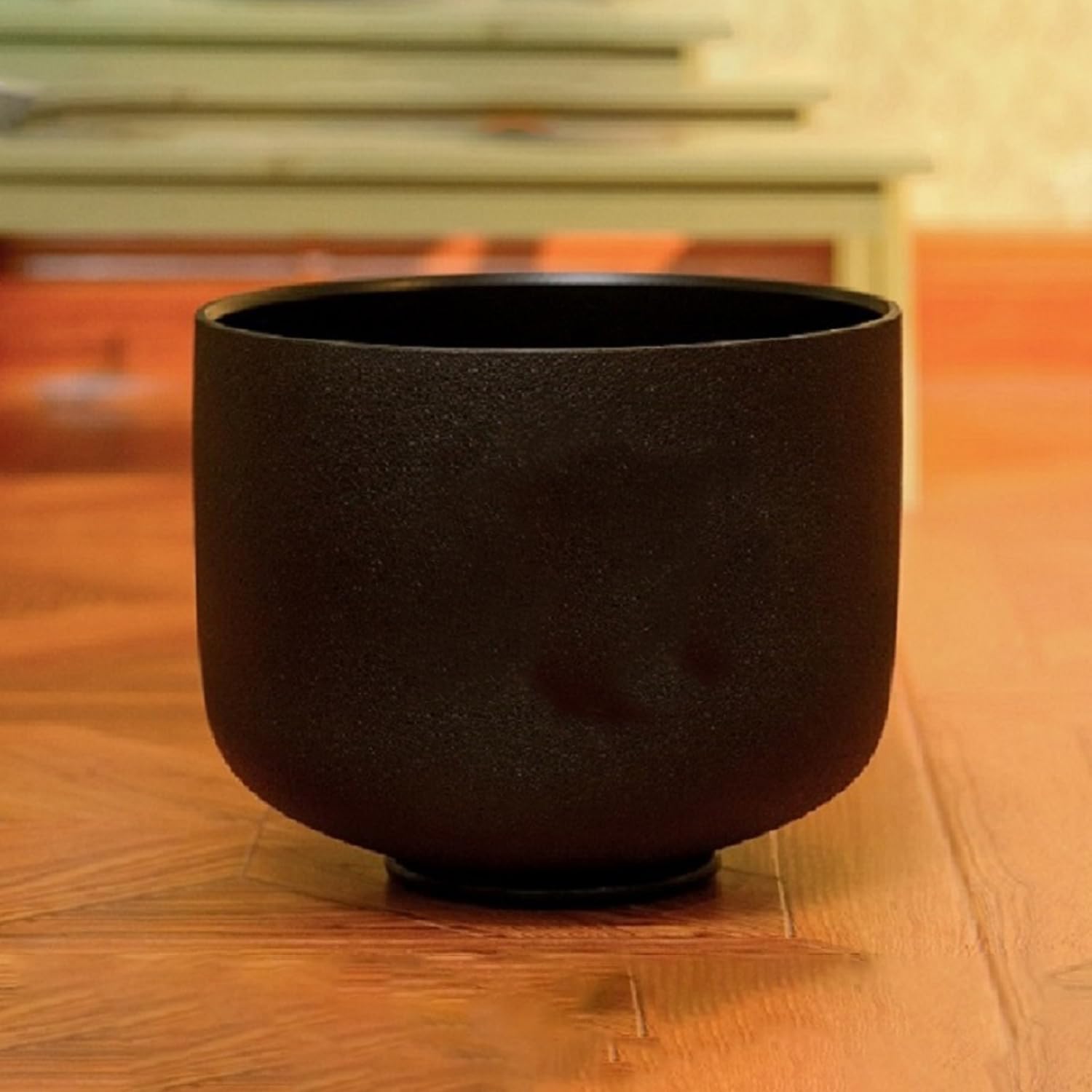 Hye-eun Set di 7 campane tibetane in cristallo di quarzo nero, strumenti musicali per meditazione, con custodia per il trasporto, per la guarigione del suono, la pulizia, sollievo dallo stress