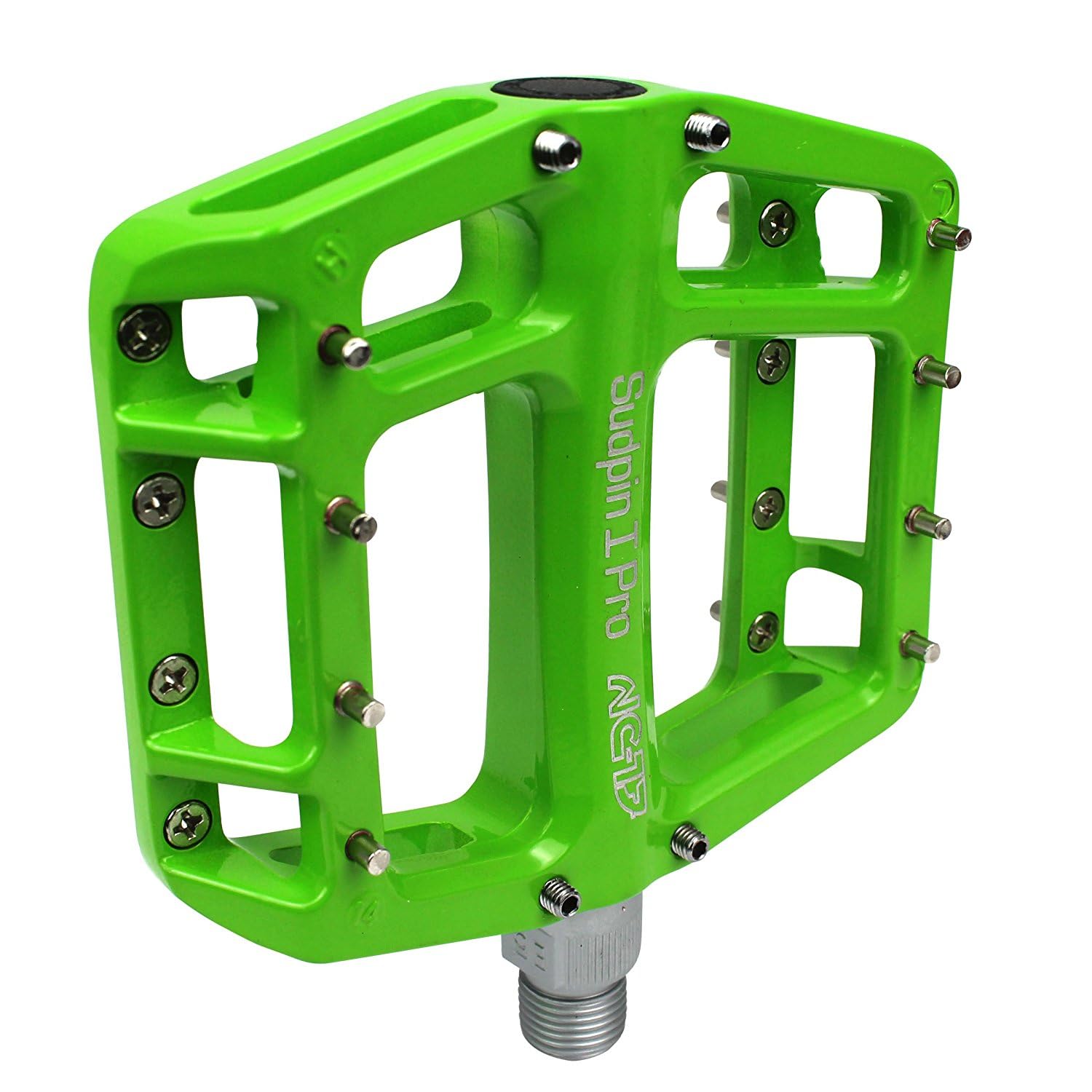 NC-17 Sudpin I Pro - Pedale in alluminio per bicicletta, MTB, mountain bike, BMX, cuscinetti a sfera + asse Cr-Mo, con perni di ricambio, colori assortiti