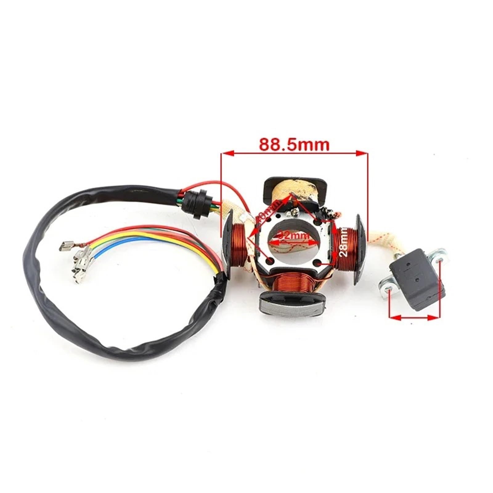Stator Allumage Moteur Pour CG125 150CC CB 125 4 Bobines Stator Magnéto Bobine 4 Pôles Plaque D'allumage Pied Démarreur
