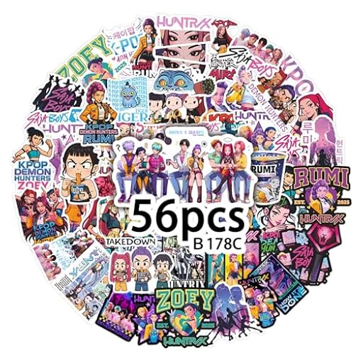 KPOP DE-MON HUNTERS Pegatina, Pegatinas de colores vivos, Pegatinas, HUNTRI/X Rumi/Mira/Zoey Sticker Merch, Pegatina Anime, para Snowboard, Guitarra Botella de Agua, Cuaderno (56 Piezas) | Ya disponible en tu tienda friki favorita! En mundofriki.es!
