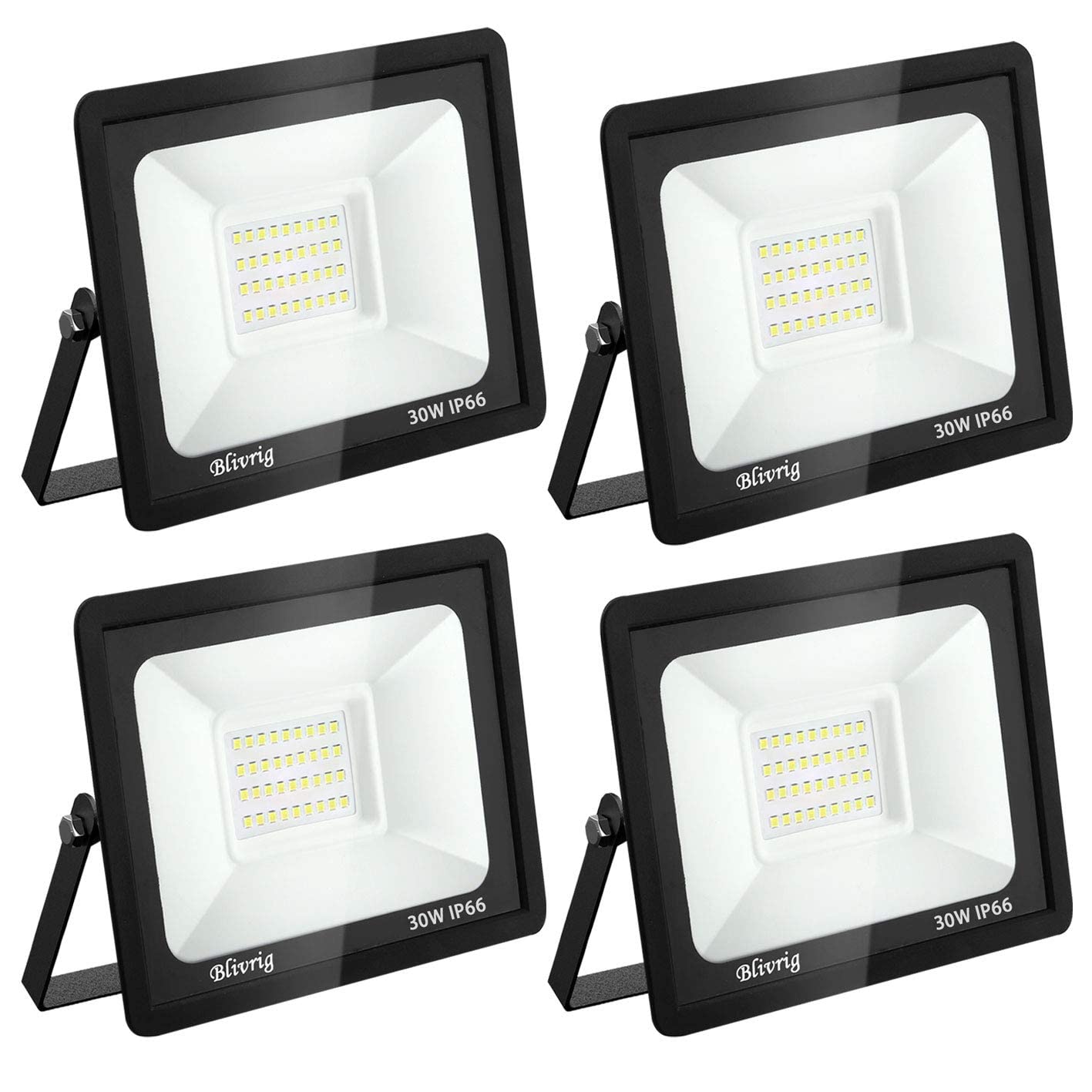 Spot LED Extérieur 30W 3000K Blanc Chaud 3000LM 4 Pièces