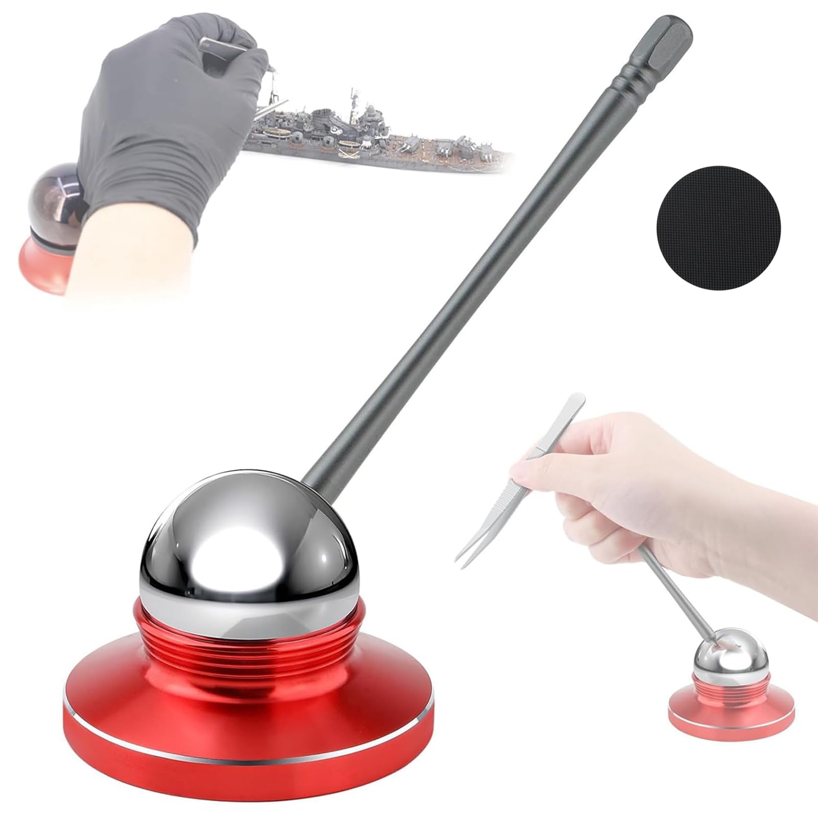 Precyzyjny stabilizator ręczny do modelarstwa, narzędzie obrotowe o 360° z antypoślizgową matą do malowania, rzeźbienia i hobbystów