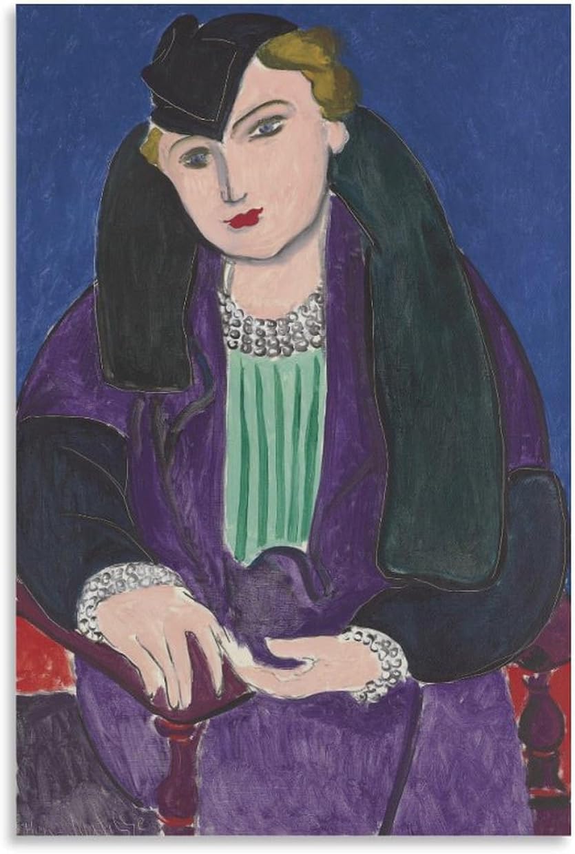 Matvsd Kohecs Henri Matisse Portrait in Blue Coat Canvas Wall Art, Unframed, 40x60cm