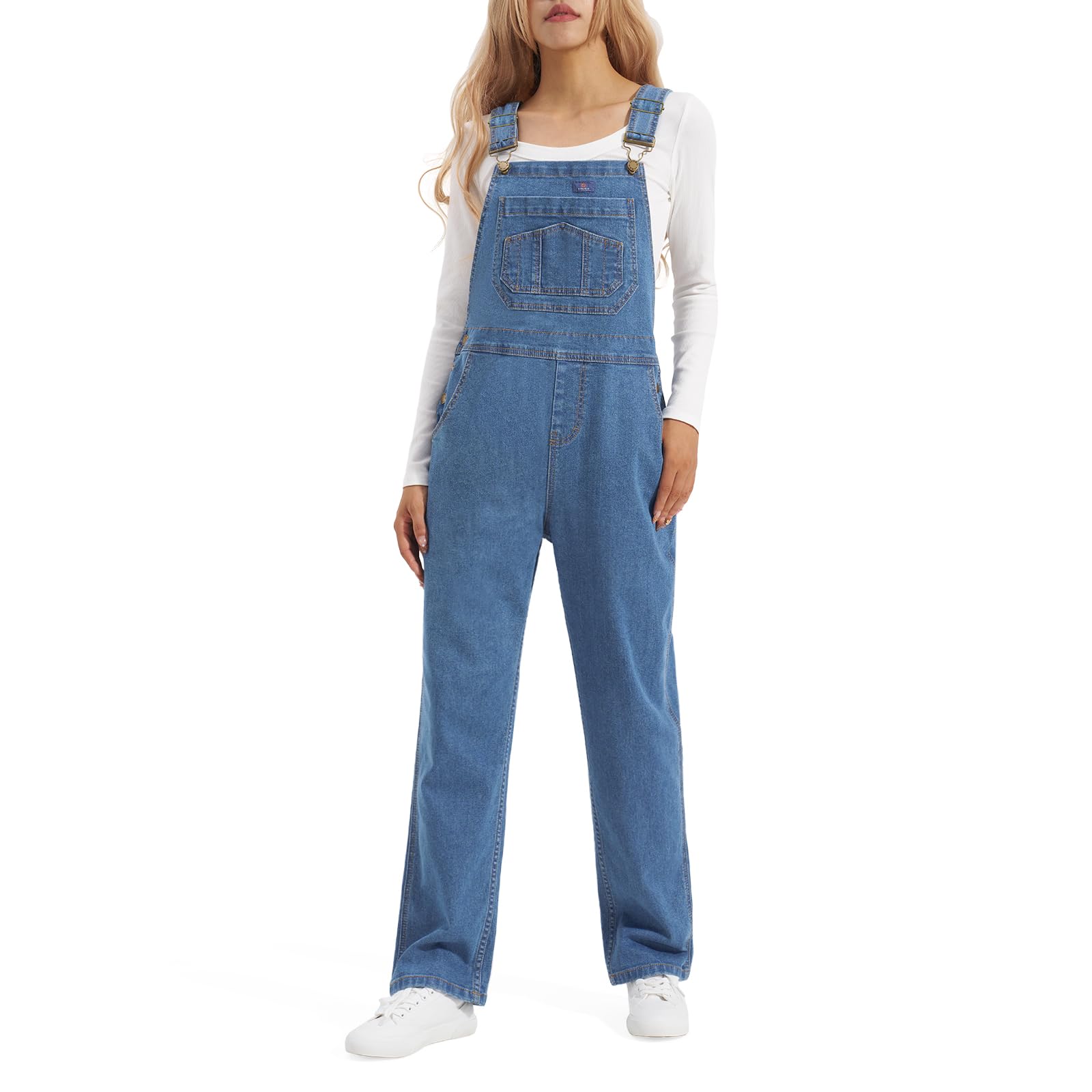HISEA Stretchy Denim Overalls