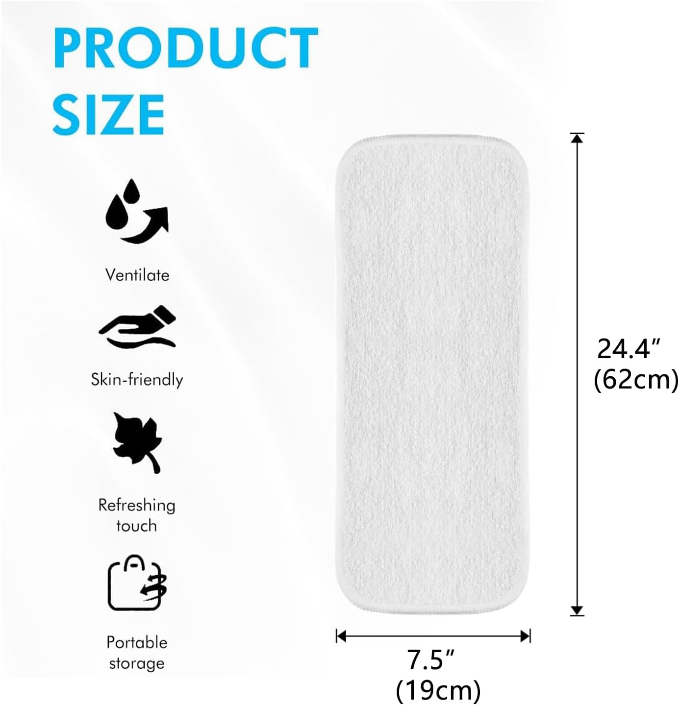 6 Pack Rayon Microfiber Inserts Liners for Adults Cloth Diapers for Incontinence Care, 4-Layer Washable Reusable Large Absorbent (White-Large)