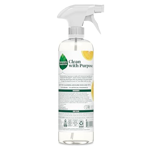 Image of Seventh Generation All Purpose Cleaner Rejuvenating Yuzu Basil,For All Surfaces,23 fl oz,(Pack of 8)