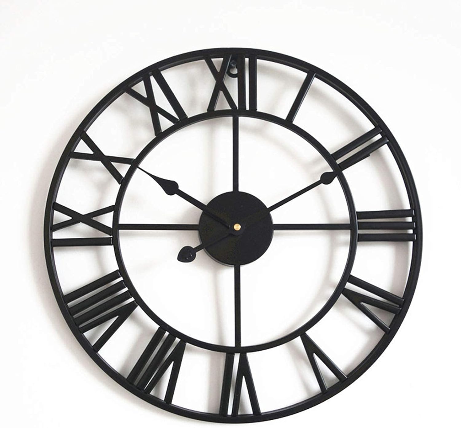 Garden Clocks Outdoor Waterproof, Roman Numeral Indoor and Outdoor Clocks for The Garden Wall Mounted Metal Precision Mute Pendant Outside Clock 40cm