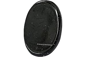 Black Tourmaline Worry Stone for Stress Relief