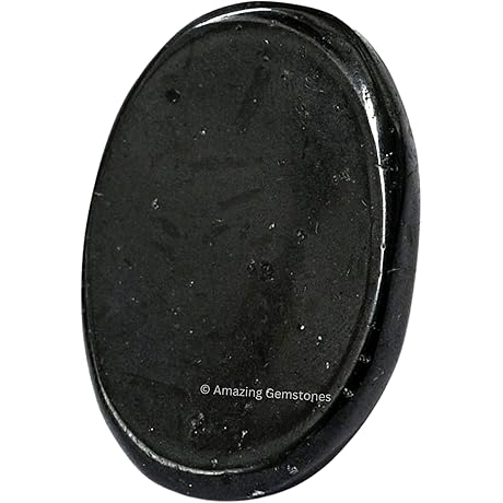 Black Tourmaline Worry Stone for Stress Relief
