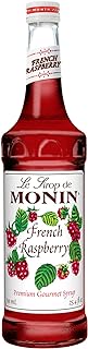 Monin - French Raspberry Syrup, Sweet and Tart Raspberry Flavor, Great for Hot Lattes, Cocoas, Mochas, & Iced Cocktails, Gluten-Free, Vegan, Non-GMO (750 ml)