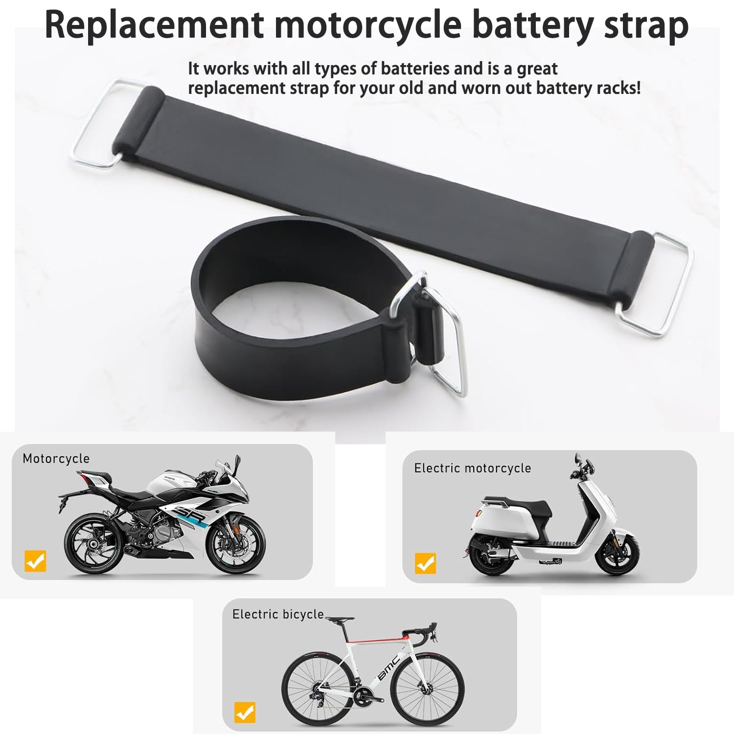 Scelet Sangle de Pneu de Moto Sangles à cliquet Sangle de Fixation de