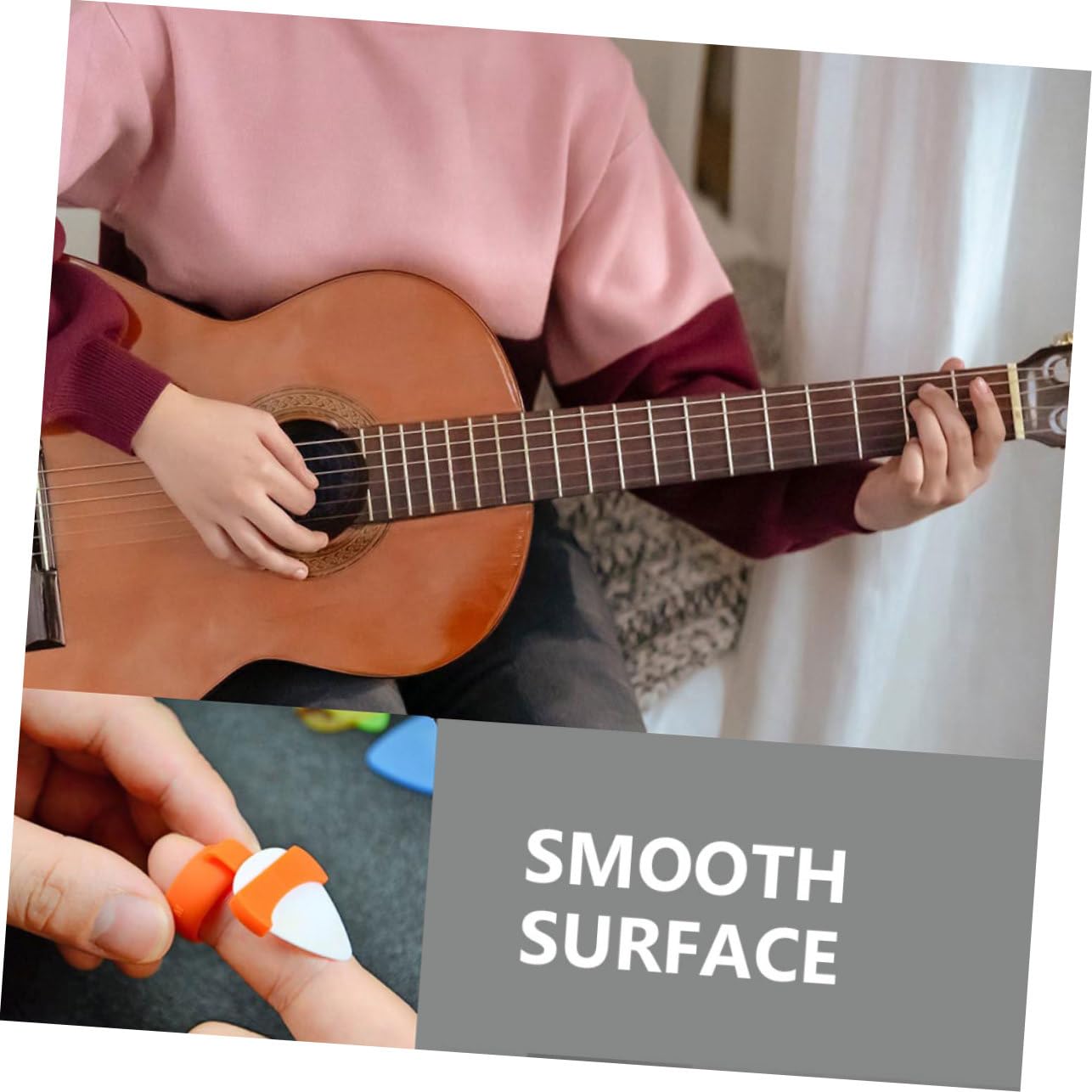 ibasenice 5pezzi Holder Per Plettri Chitarra Antiscivolo Per Principianti Accessorio Per Musicisti Facile Portare e Utilizzare Per Della