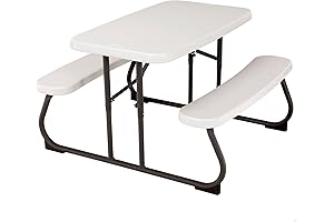 LIFETIME 280094 Kid's 4-Foot Almond Folding Picnic Table