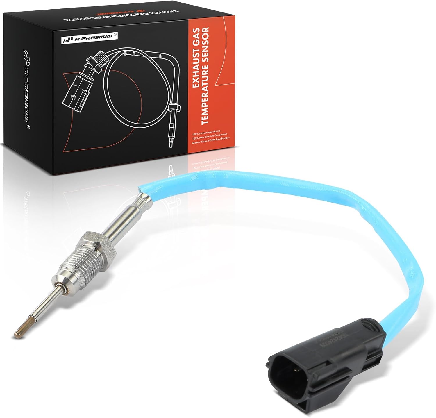 A-Premium Exhaust Gas Temperature Sensor Compatible with Land Rover Range Rover 2016-2017 3.0L, Range Rover Sport 2016-2017 3.0L, Right