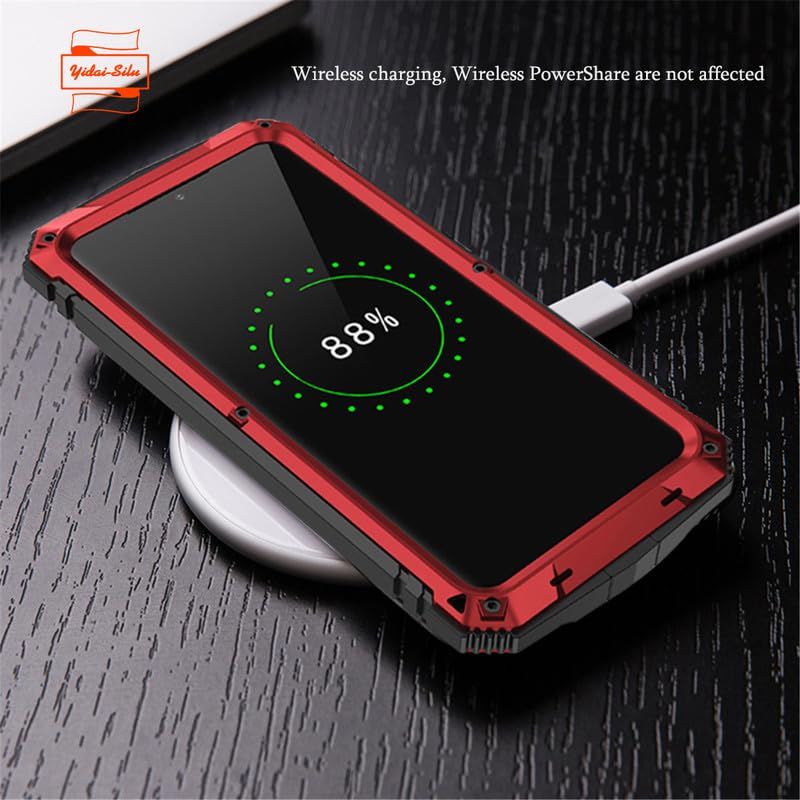 Funda para iPhone 17 Outdoor Funda 【IP-54 Zert. Resistente al agua, protección 360°】 Funda militar blindada 2 m resistente a los golpes funda de teléfono móvil para iPhone 17 – Rojo