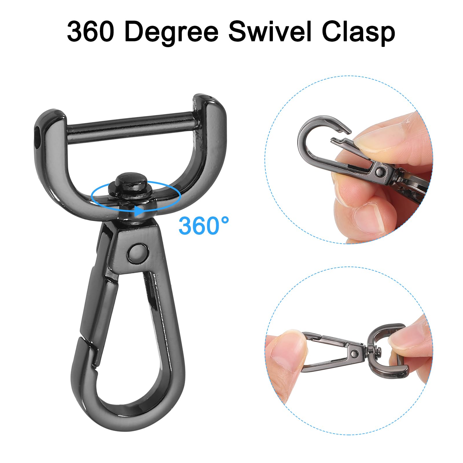 Amazon.co.jp: uxcell ナスカン 20mm ネジ式 Dリング 角型