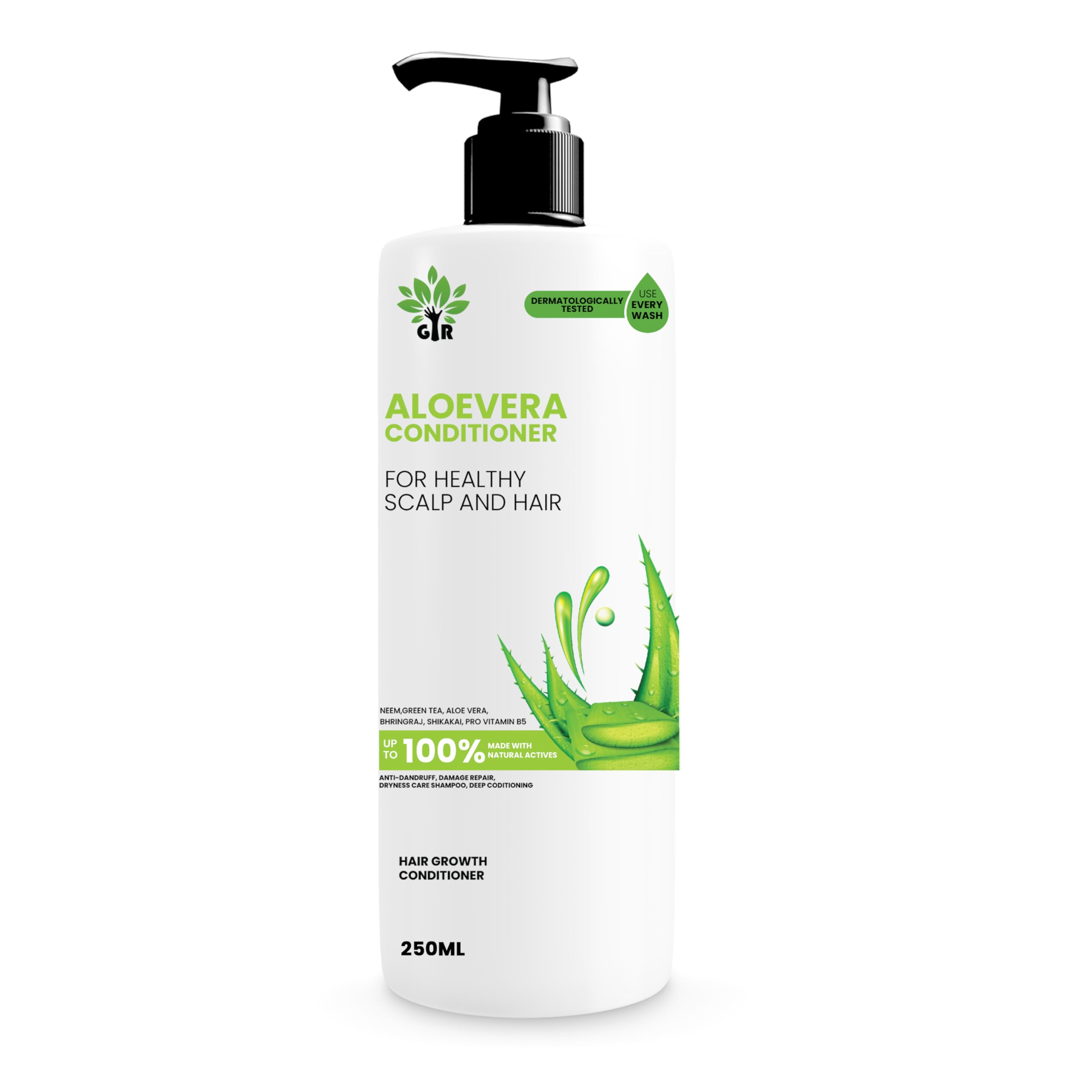 GIR Aloe Vera Ayurvedic Conditioner with Aloe Vera & 21 Herbs | Nourishes Scalp & Hair | Paraben & Silicone Free | 250ML