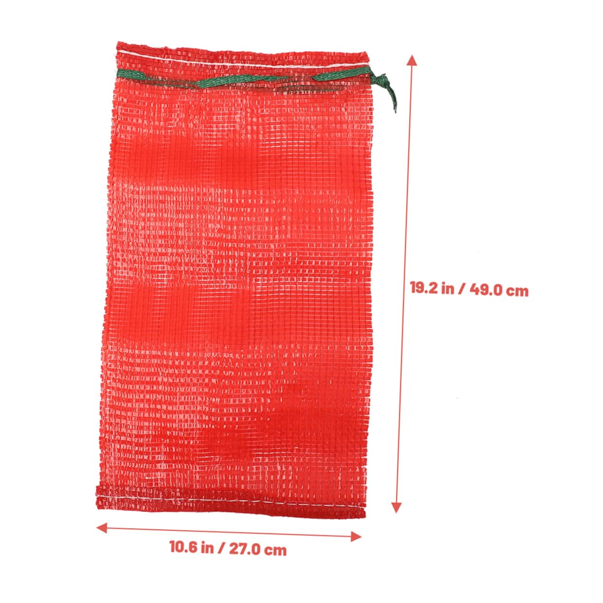 Bolsas De Malla para Verduras y Frutas 49x27 Cm Tejido Resistente Ventilado Reutilizables para Almacenamiento Agrícola Cordón Bolsa Roja 50 Unidades