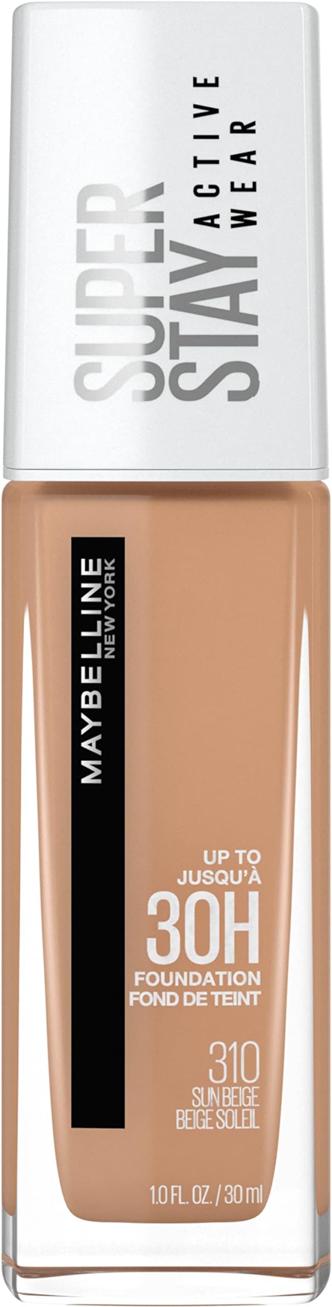 Maybelline Super Stay Full Coverage Liquid Foundation Active Wear Makeup, Up to 30Hr Wear, Transfer, Sweat & Water Resistant, Matte Finish, Sun Beige, 1 Count