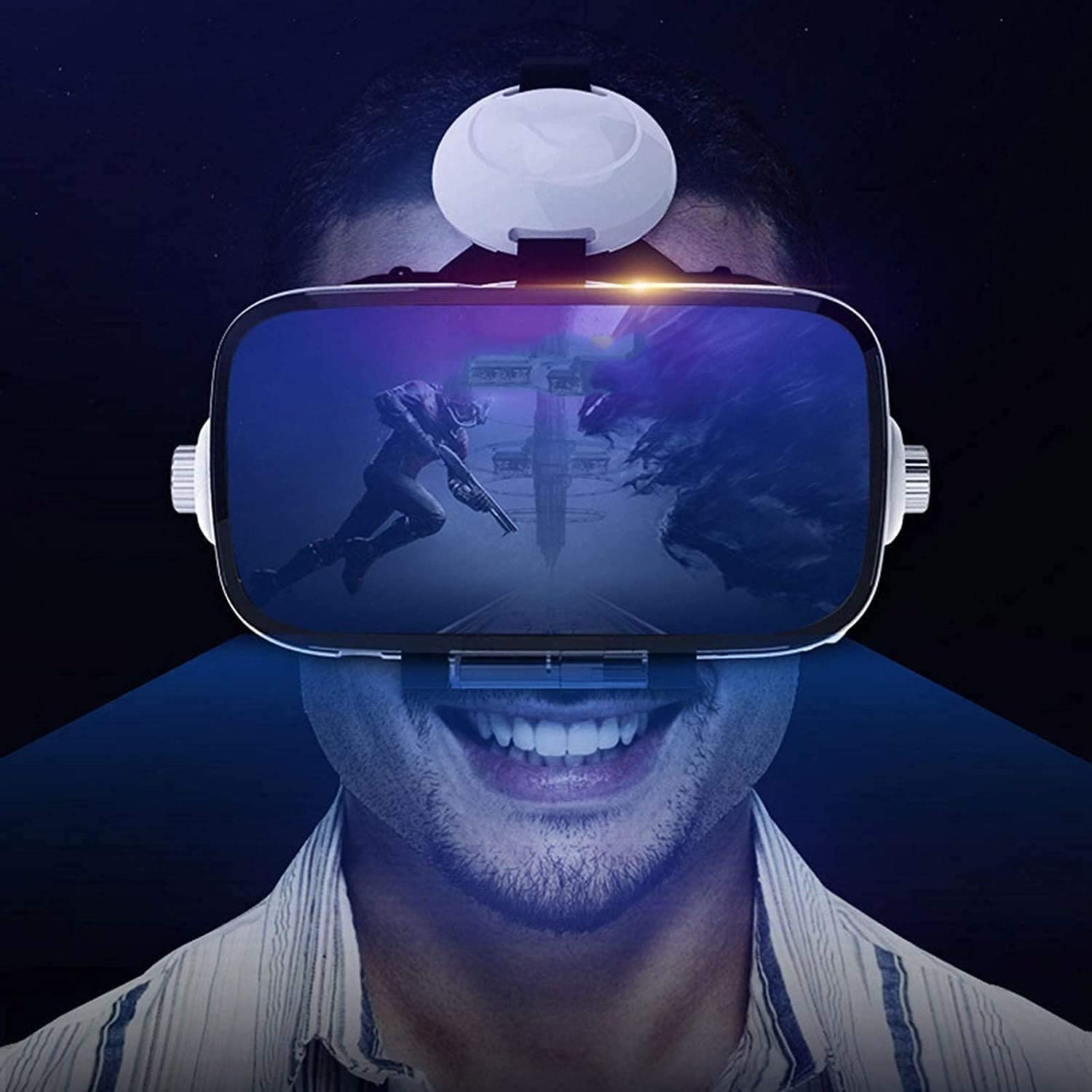 Occhiali VR, Occhiali per Realtà virtuale 3D |Occhiali VR Regolabili - Regalo per Bambini e Adulti