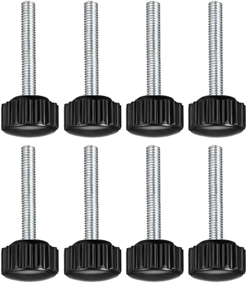 Boxonly Knurled Thumb Screw for Saw Drill Press Lathe and Routing Jigs Packaging Machinery Printing Equipment Clamping Knobs Grip Threaded Hand Bolt Knobs M4 x 30mm 8pcs