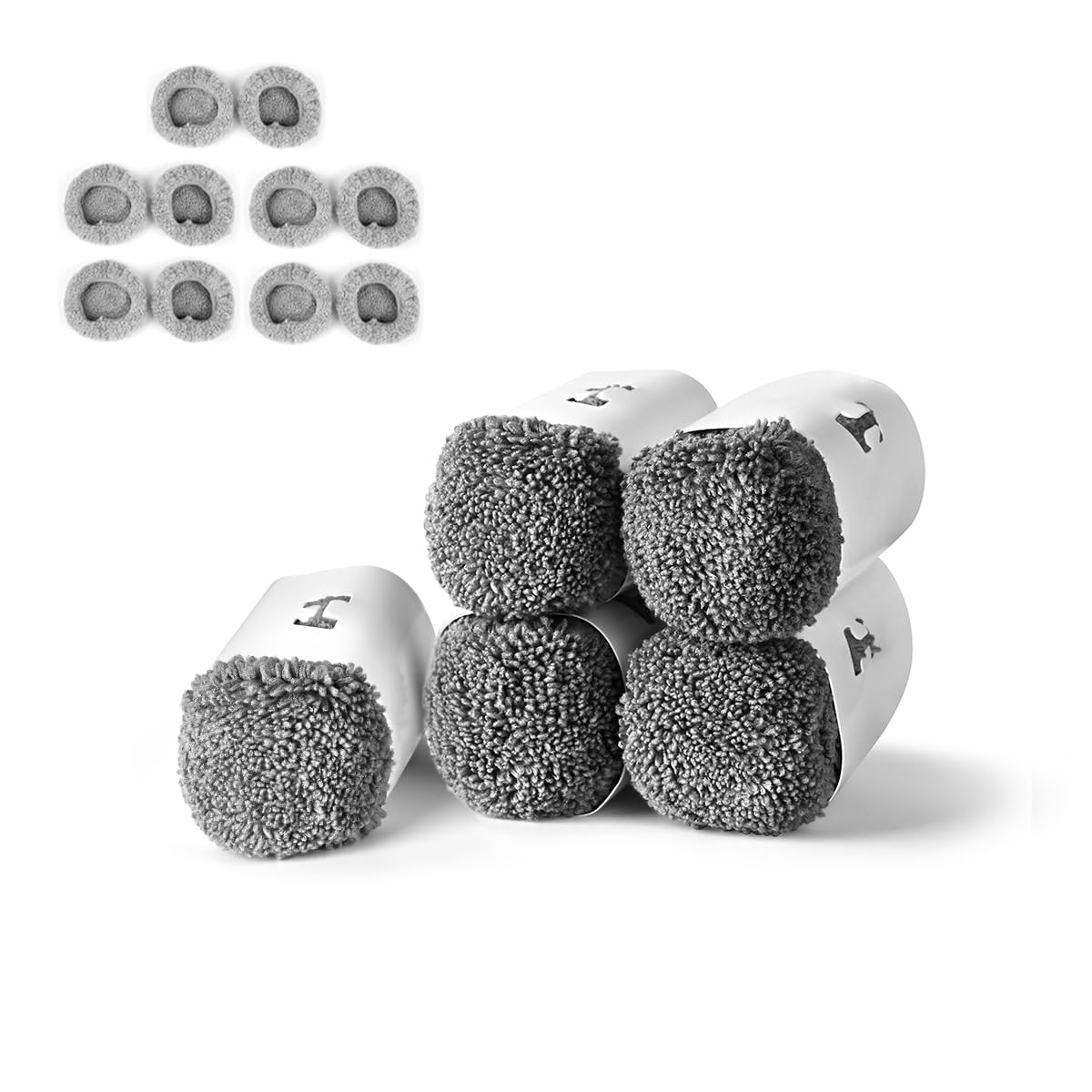 HUTT 10 pezzi, 5 paia Panno per DDC55 C6 C65 Robot Lavavetri Finestre 3800Pa Robot Aspirapolvere a Pulizia di Lavapavimenti