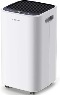 2500 Sq. Ft Dehumidifier for Home with Drain Hose and 0.6 Gallon Water Tank - Intelligent Touch Control and Low Noise, 24 Hr Timer Ideal for Basements, Bedrooms, Bathrooms, and Laundry Rooms