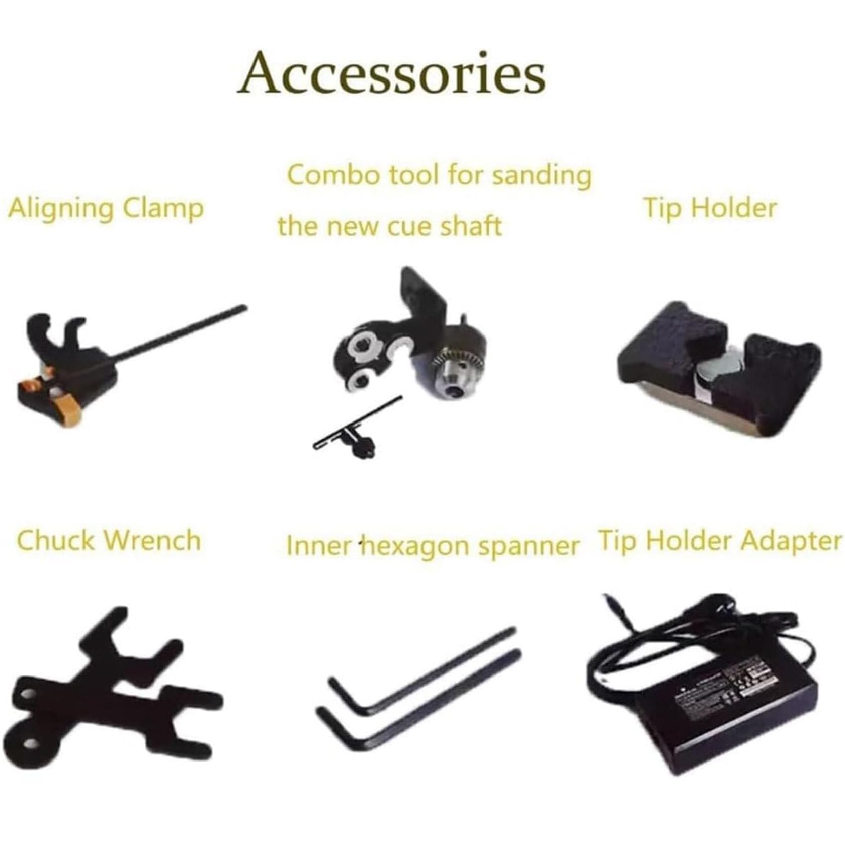 Kit de réparation de Queue de Billard, Outil de réparation de Pince pour Embout de Queue, Machine à affûter et polir Les poteaux de Billard, Fonctionnement par Tige de poussée, Facile à util