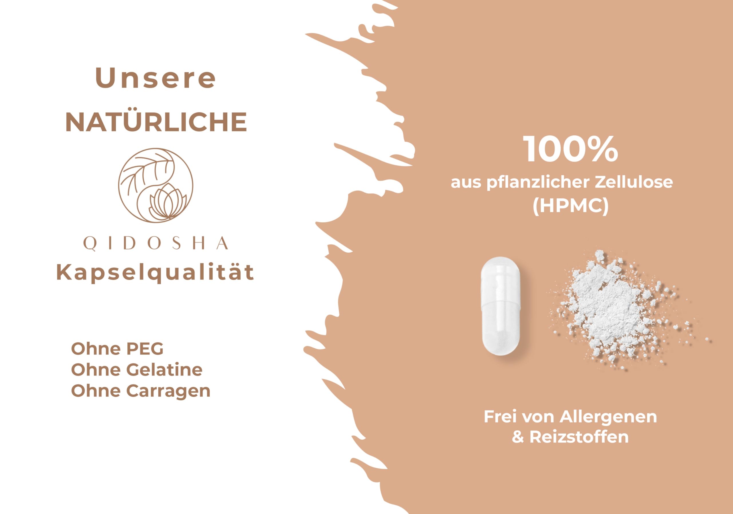 QIDOSHA® Calcium-Alpha-Ketoglutarat Ca-AKG, 120 Kapseln im Apothekerglas, deutsche Fertigung, jede Charge laborgeprüft