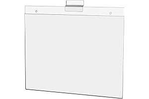 6 Pack Slatwall Mount Sign Holder for 11 x 8.5 Inch Visitor Guidelines