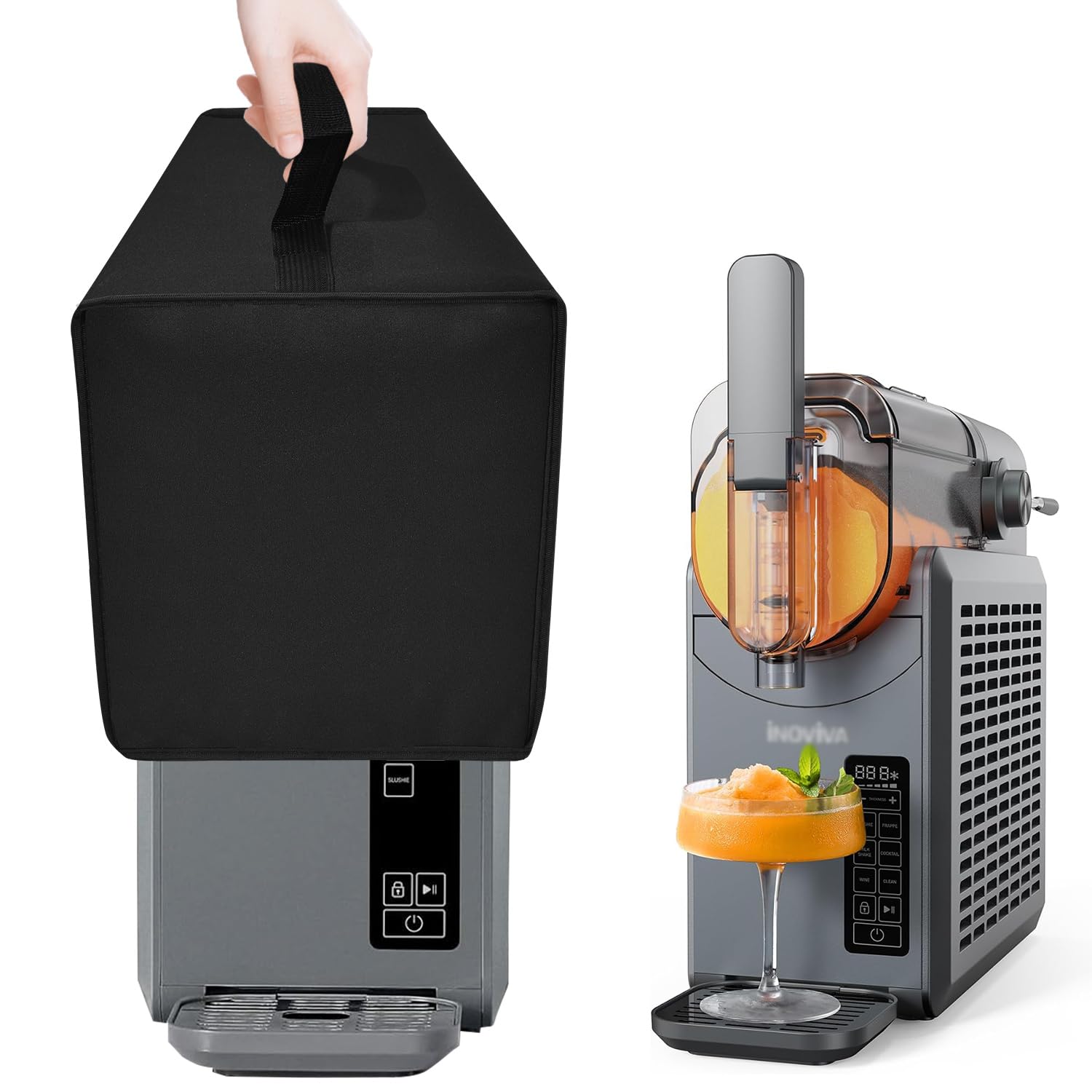 Cover for INOVIVA Slushy Machine for Home S1.0 68 oz (Black)