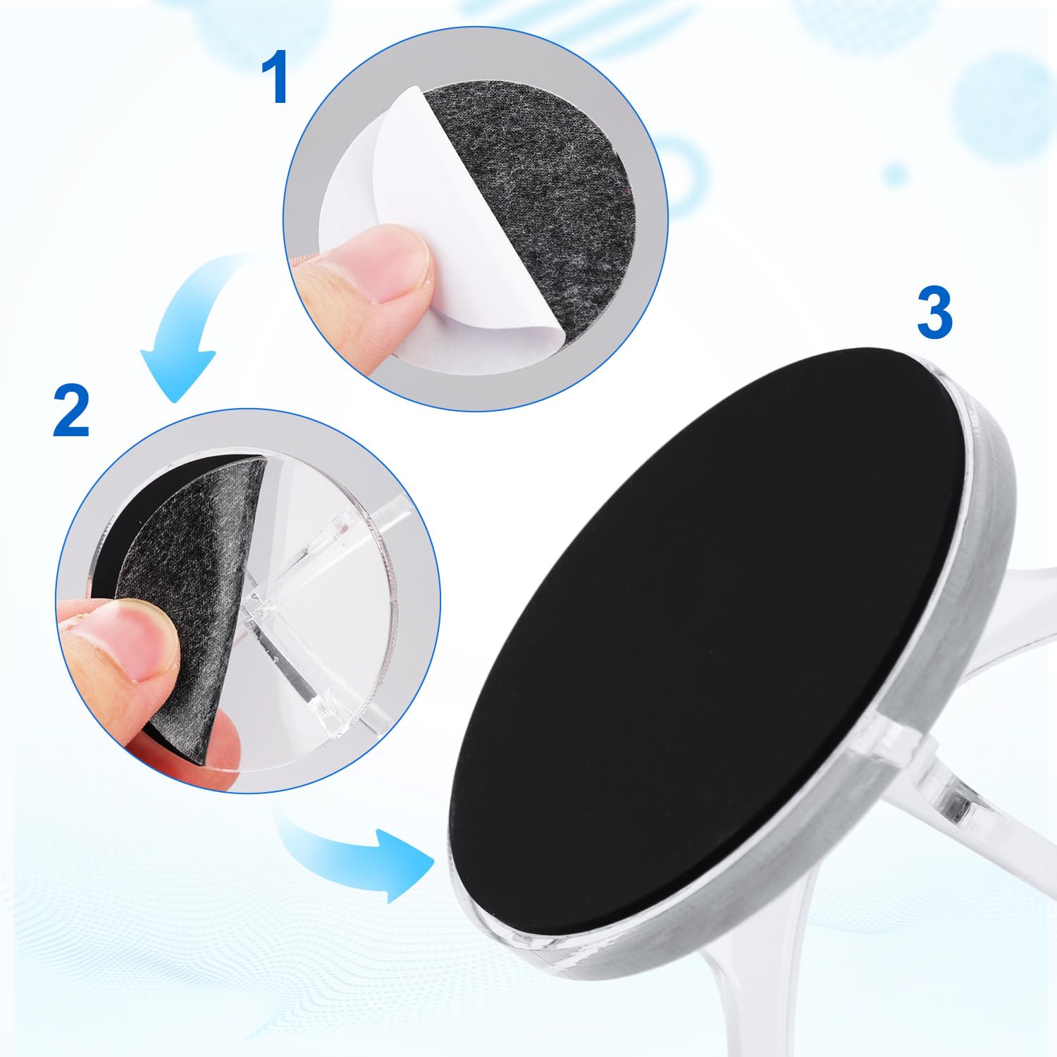 2pcs Pickleball Stand Holder, Acrylic Ball Stand Sports Ball Display Rack Small Ball Display Holder with 2pcs Anti-skid Rubber Pads for Pickleball, Golf Ball, Softball... - Image 3