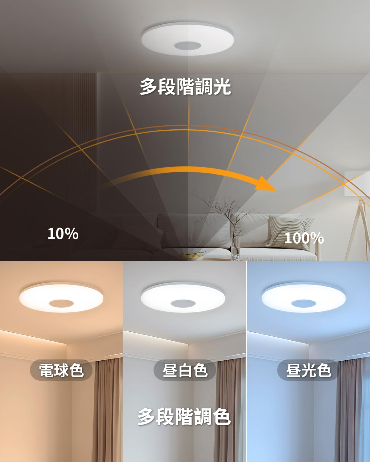Amazon | 【スピーカー付き Bluetooth 連携】Coizabera LED シーリング